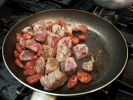 Pan cooked Fillet Cubes with Tomatoes