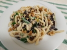 Strozzapreti with Sausage, Chicory and Walnuts
